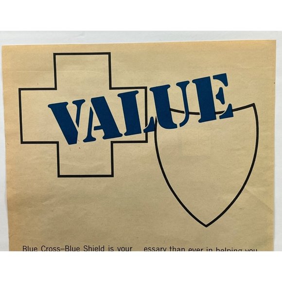 Blue Cross Blue Shield Vintage Print Ad 1964 Health Insurance Medical Value - Picture 5 of 6